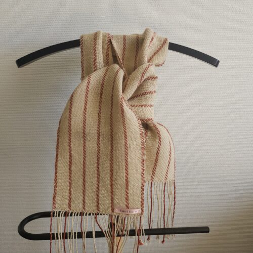 Twill pattern wool scarf